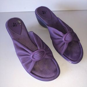 Life Stride Leather Purple Sandal